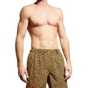 Men’s PURPLE Leopard Leisure Shorts